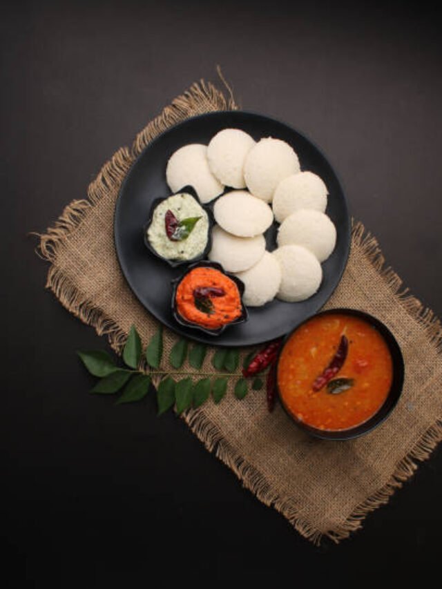South Indian Breakfast Bliss: Idli, Sambar & Podi